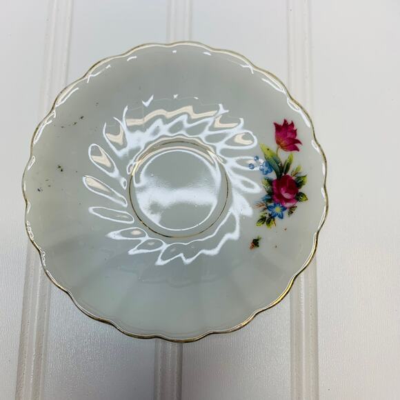 Demitasse Vintage Tea Cup Set Made in Occupied Japan Pink Roses Gold Trimmed - Picture 5 of 10